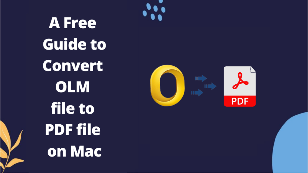 Convert OLM file to PDF file